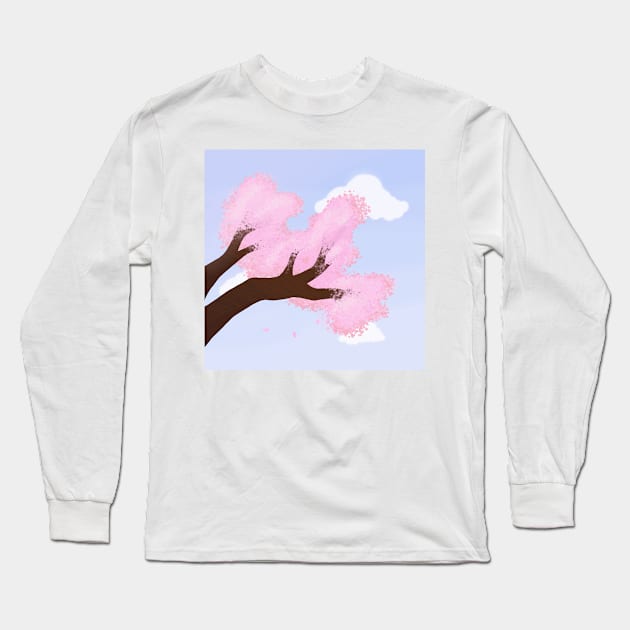 Spring Tree Long Sleeve T-Shirt by Gemm Designs